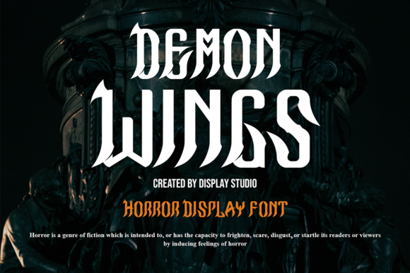 Demon Wings Font for Editorial Design and Branding
