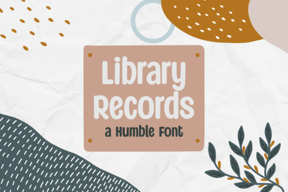 Library Records Font for Editorial Design and Content Creation