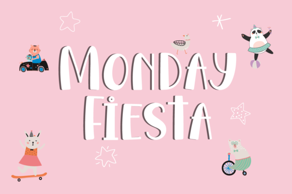 Monday Fiesta: A Playful Display Font for Digital Projects