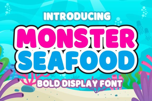 Monster Seafood: A Bold Display Font for Editorial Design