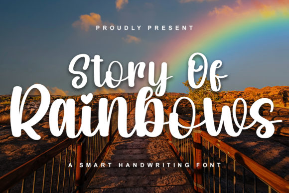 Story of Rainbows Font for Handmade Creations